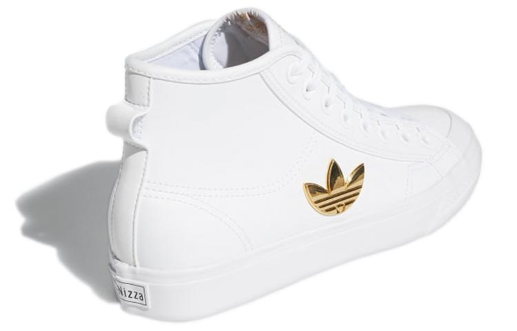 adidas Nizza Trefoil Hi Cloud White Gold Metallic Women's H01134