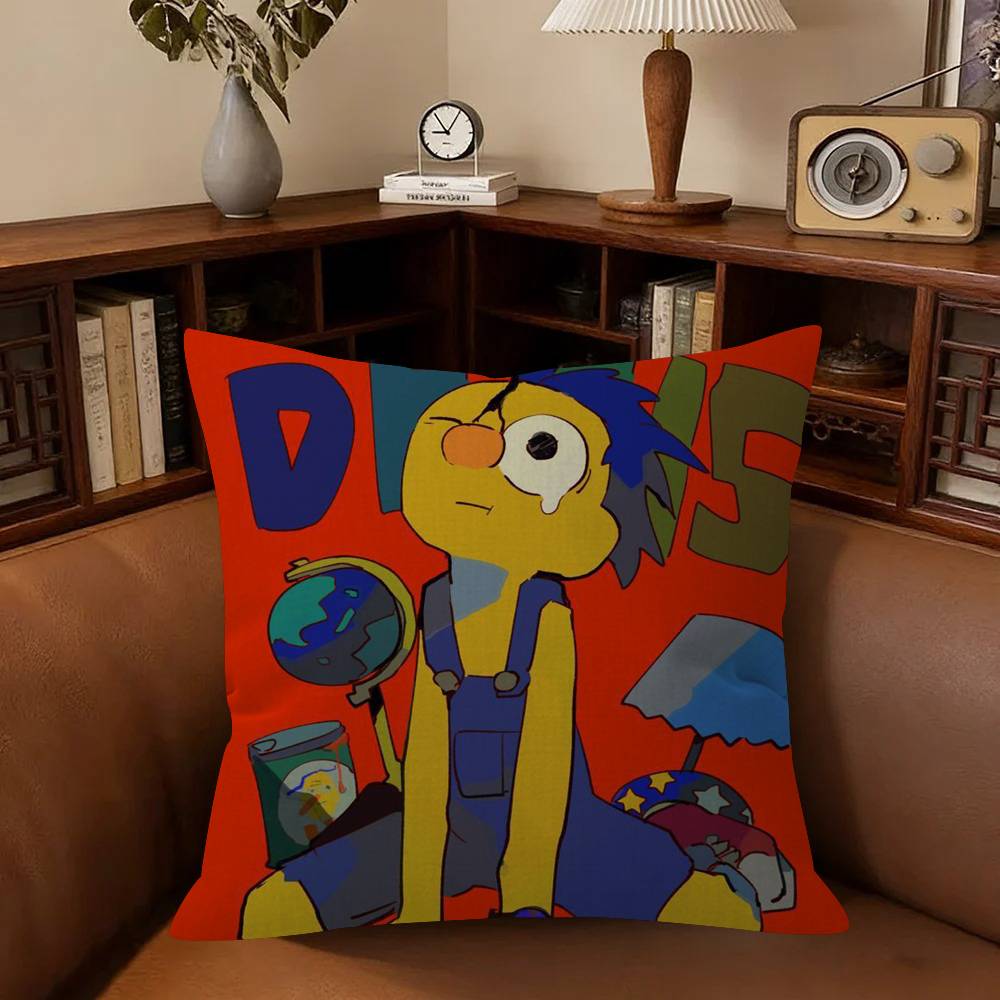 Dont Hug Me Im SScared Pillow Covers Cartoon Sofa Decorative Home Doublesided Printing Short Plush Cute Cushion Cover