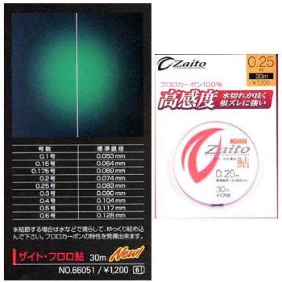 OWNER Fluorocarbon Line, Zait Ayu, 30m, 0.6, Clear