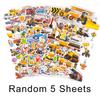 Vehicle Style 3D Puffy Sticker 5/10/15/20 Sheets Scrapbook Bubble Stickers Birthday Festival Gift Rewards Student Stationery ZYF