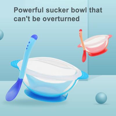 Baby Kinder Training Füttern Abendessen Schüssel Löffel Geschirr Set mit Saugnapf