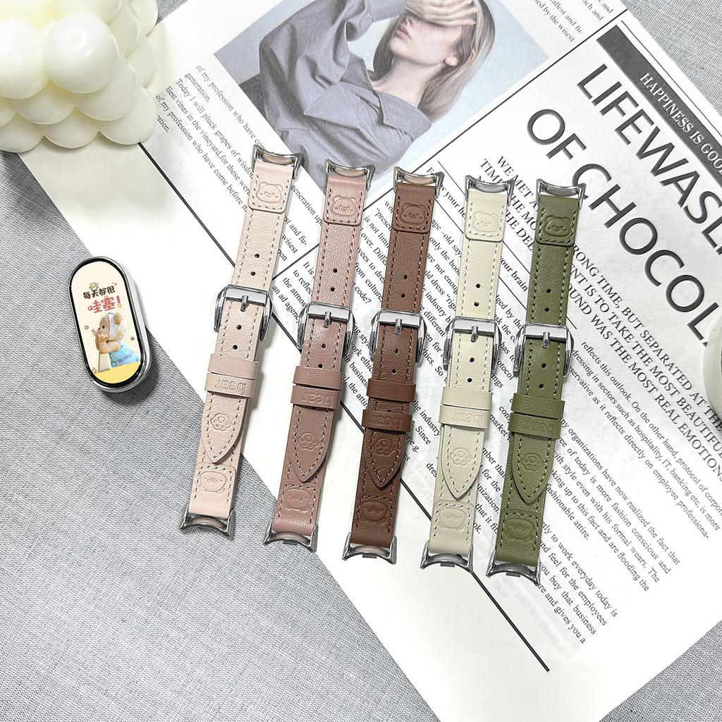 Adatto per Xiaomi Mi 8/9Pro Braccialetto Orso Carino Fit3 Huawei Gt5 Orologio Watch432 Cinturino Pelle