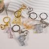 Silicone Keychain Mold with Hole Letter/Numbers Charm Key Pendant Crafting Mould Handmade Jewelry Making Supplies