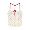 Pure Desire Bm Floral Camisole with Chest Pads for Women, Summer Sexy Short Style Base Layer Top