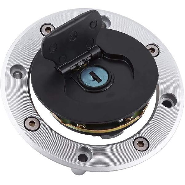 Aluminum Gas Fuel Tank Cap Cover,Gas Fuel Tank Cap Lock with Key for SUZUKI GSXR600 1997-2003/GSXR 750 1996-2003/GSXR1000 2001-2002
