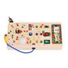 Lights Switch Board Toy Wooden Puzzle Early Education Fine Motor Skill LED Light Switch Board Toy