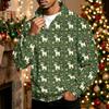 Men's Casual Quarter-Zip Stand Collar Sweatshirt with Christmas Print, Holiday Pullover