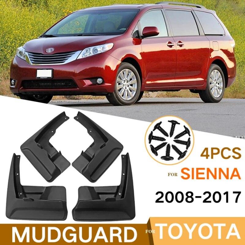 Car Mud Flaps for Toyota Sienna XL30 2008-2017 2012 2013 2014 2015 2016 2017 Mudguard Splash Guards Fender Mudflaps Auto Accesso