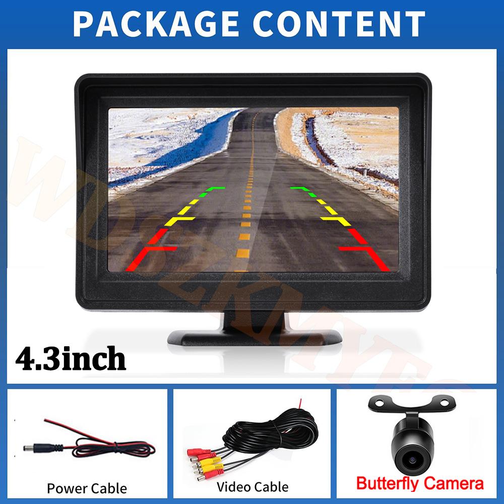 4.3Inch Monitor Screen Reversing Camera for Car Night Vision Rear View Camera for Vehicle Dvr Parking System Easy Installation