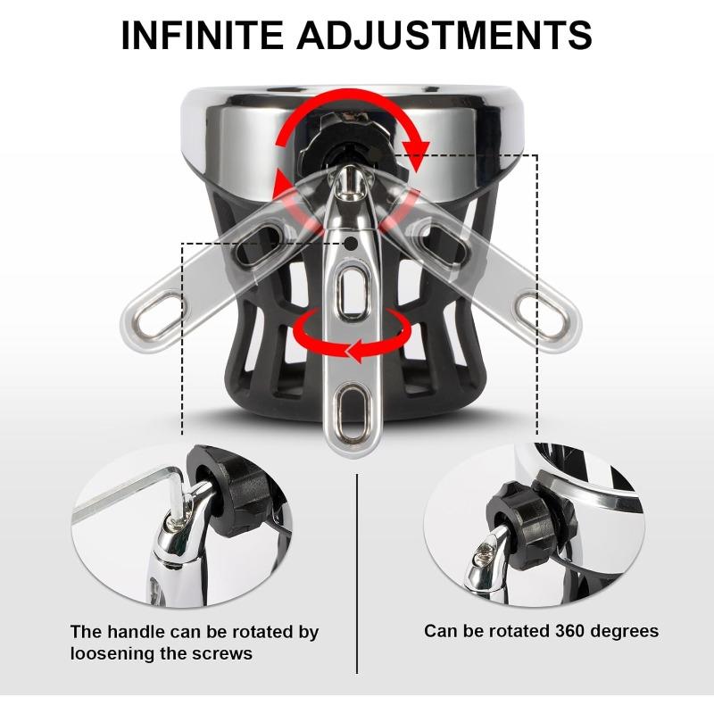 Motorcycle Handlebar Drink Cup Holder Fits Most Cups for Harley Road King Electra Glide Sportster Dyna Softail 1996-UP