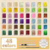 Pearlescent Solid Watercolor Paint Set Pigment Solid Paint Portable Art Kit Color Watercolor Painting Artists School Supplies