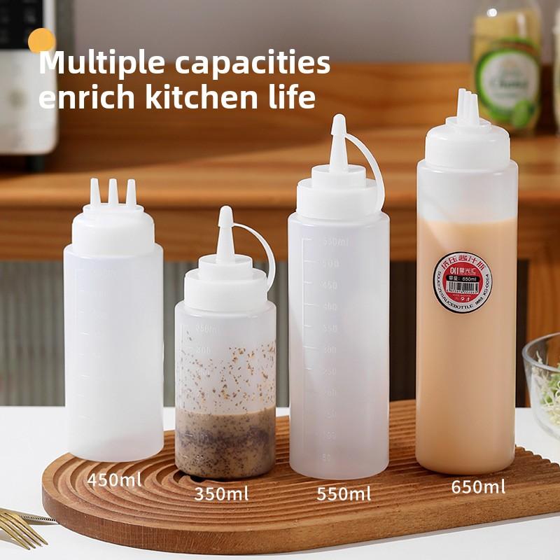 Household squeeze sauce bottles, oil bottles, scale bottles, plastic bottles, thickened seasoning bottles, pointed-mouth bottles