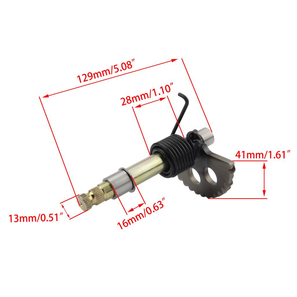 Motorcycle Scooter Starting Shaft With Spring 129mm For GY6 125cc 150cc 152QMI 157QMJ Moped Scooter ATV Go-Kart Engine Modified