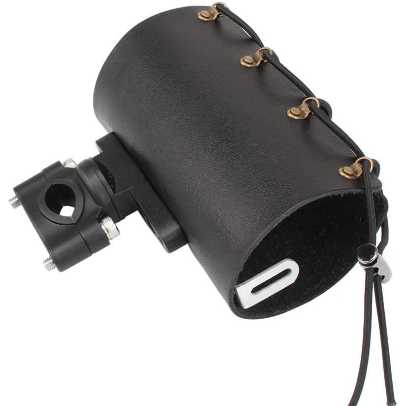 Universal Cup Drink Holder Leather Adjustable Drink Holder with 360°Swivel for Motorcycle Bicycle UTV 22-28mm
