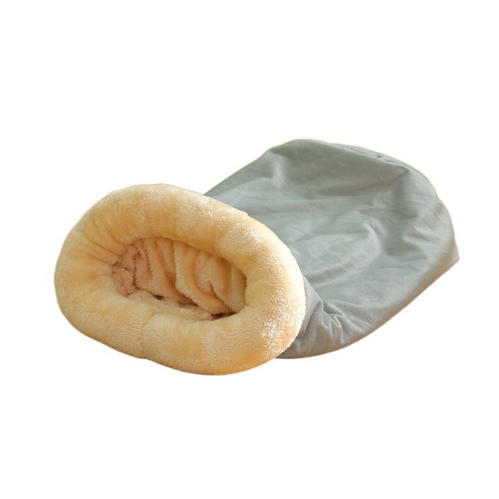 

Warm Cat Sleeping Bag Semi Enclosed Cat Kennel Mat Pet Accessories Tunnel Cat Nest For Cats Puppy серый