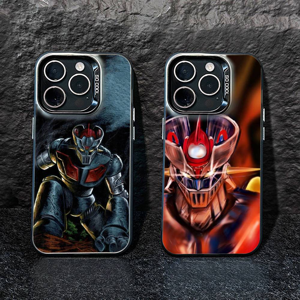 Anime M-Mazinger Z Phone Case For iPhone17, 16,15,14,13,12 Pro Max Black Candy Matte Shockproof Cover