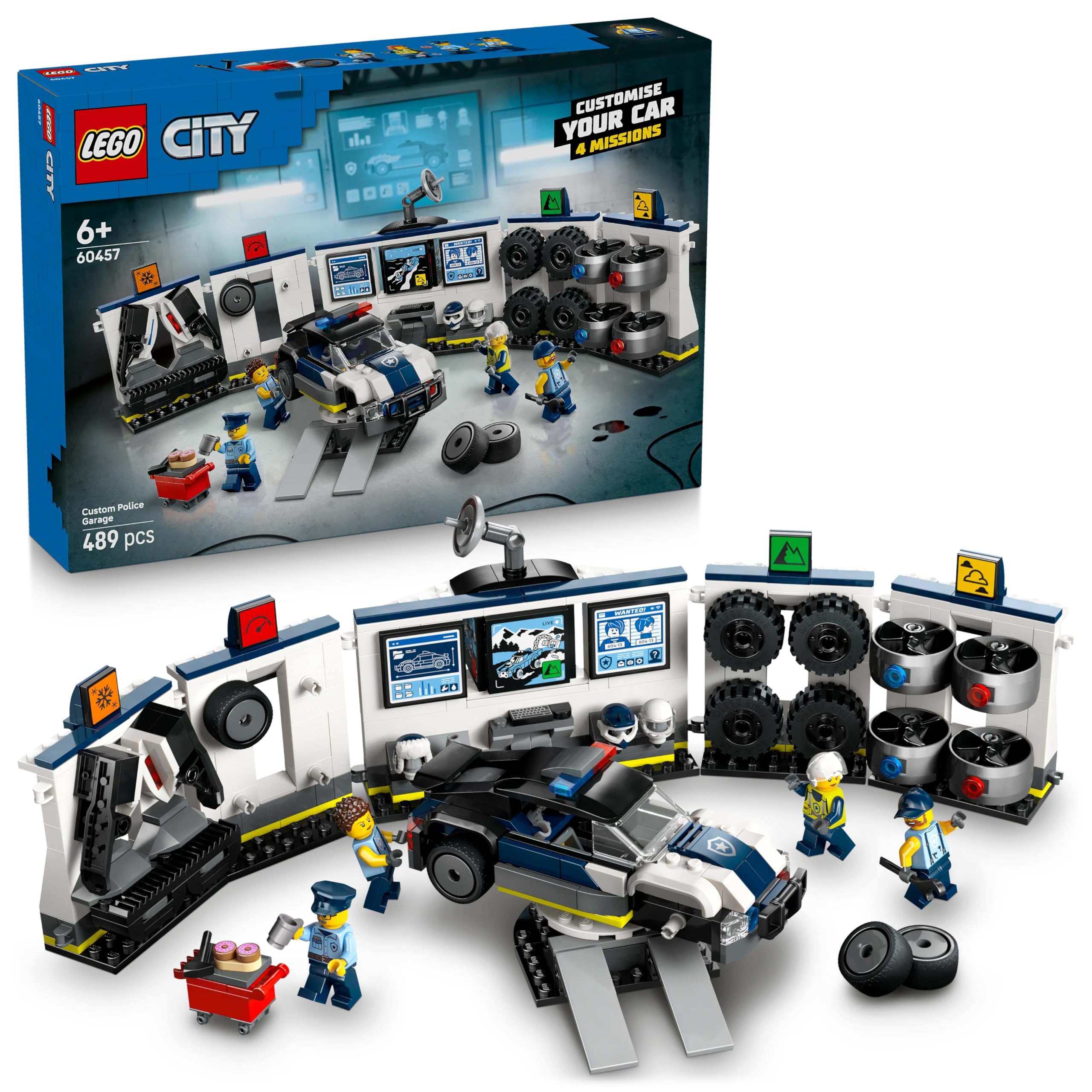 

LEGO City Мастерская кастомизации полицейских машин 60457, Конструктор, Для мальчиков и девочек, От 6 лет, Распространяется внутри страны