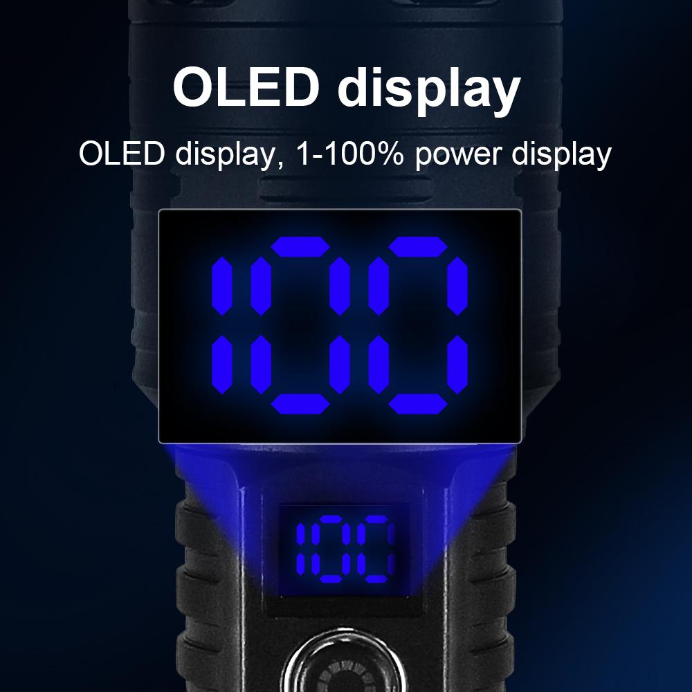 10000mAh High Power LED Flashlights Type-C Rechargeable LED Torch 1500M Ultra Powerful Flashlight Outdoor Lantern