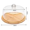 Cover Serving Tray Wooden Cake Stand with Lid Visible Cheese Board Dessert Display Food Dust