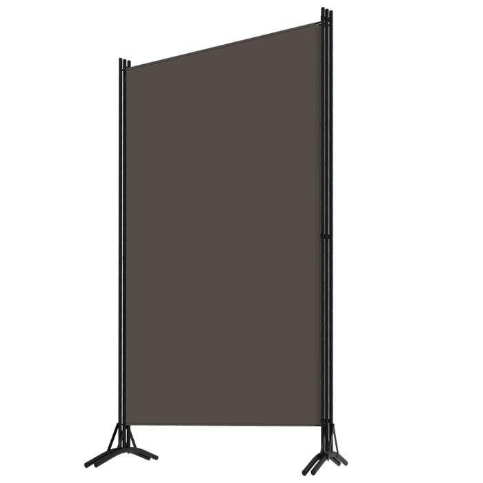 VidaXL Paravent 3 Panneaux, 260x180 cm, Tissu Polyester &amp; Structure en Fer, Anthracite, Écran de Confidentialité Pliable, 320733