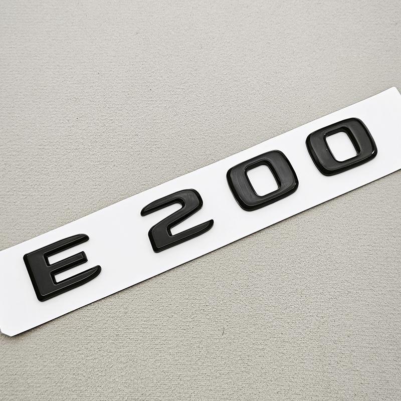 3D ABS Black Chrome Car Letters Logo E200 E220 E300 E320 E400 Emblem Rear Trunk Badge Decals For Mercedes Benz W213 W212 W211