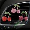 Rhinestone Cherry Car Air Conditioner Air Outlet Aromatherapy Decoration Cute and Exquisite Fruit Shape Car Fragrance Clip