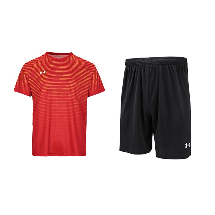 

Under Armour Quick-Dry Versatile Short Sleeve Solid Color Casual Shorts Fitness Set Men sets 25500519-600+25500218-001 M
