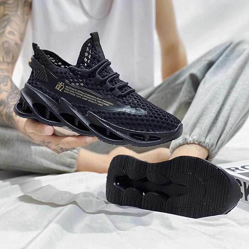 

2024 Новые летние кроссовки мужские сетчатые дышащие кроссовки для бега и тенниса на открытом воздухе для спорта на открытом воздухе Tenis Masculino белые повседневные кроссовки для ходьбы 44 чёрный