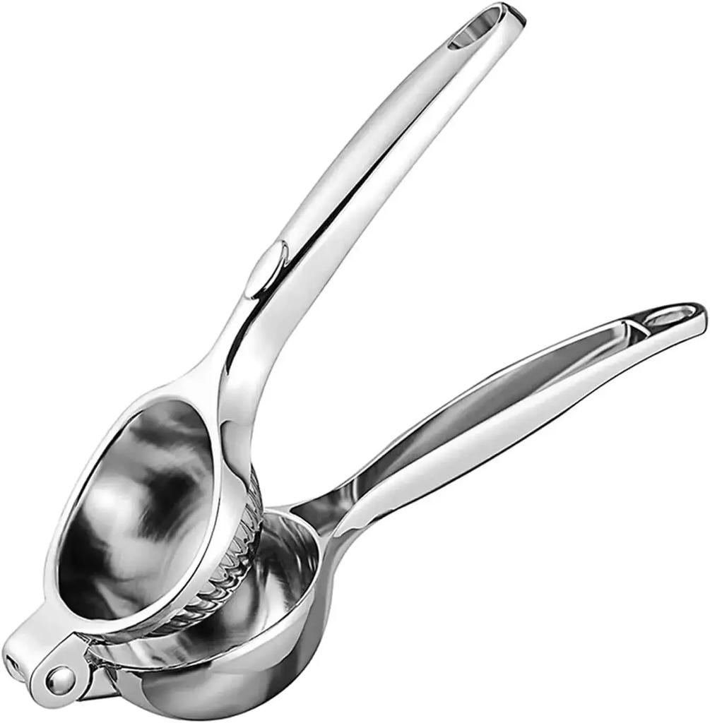 Manual Lemon Squeezer and Metal Citrus Juicer - Citrus Juicer and Lemon Juicer with Curved Handle Hand Press -Kitchen Handheld M