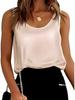Sleeveless Satin Round Neck Women's Vest - European & American Style