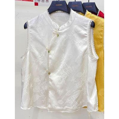 Annual Top Luxury High-end Beaded Sleeveless Vest Summer New Unique Beautiful Antique Woman