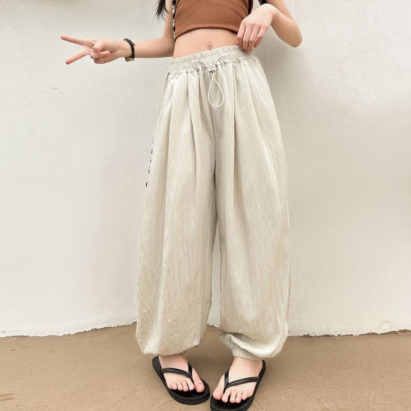 2026 Summer Girls' Mosquito Repellent Loose Pants - Thin, Trendy Yamamoto Style for Medium & Large Children