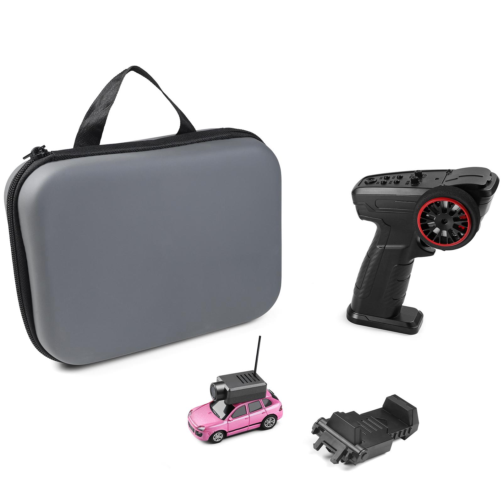 

Mini RC Camera Car 1:64 Scale, 2.4G Remote and APP Controlled Toy Vehicle with HD Magnetic Camera, LED Lights, Fun Toy Rose Red розы красного