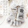 Ins New Winter Dog Clothes Cat Princess Dress Backpack Pink Luxury Fashion Design Dog Thickened Skirt Dog Christmas Clothes