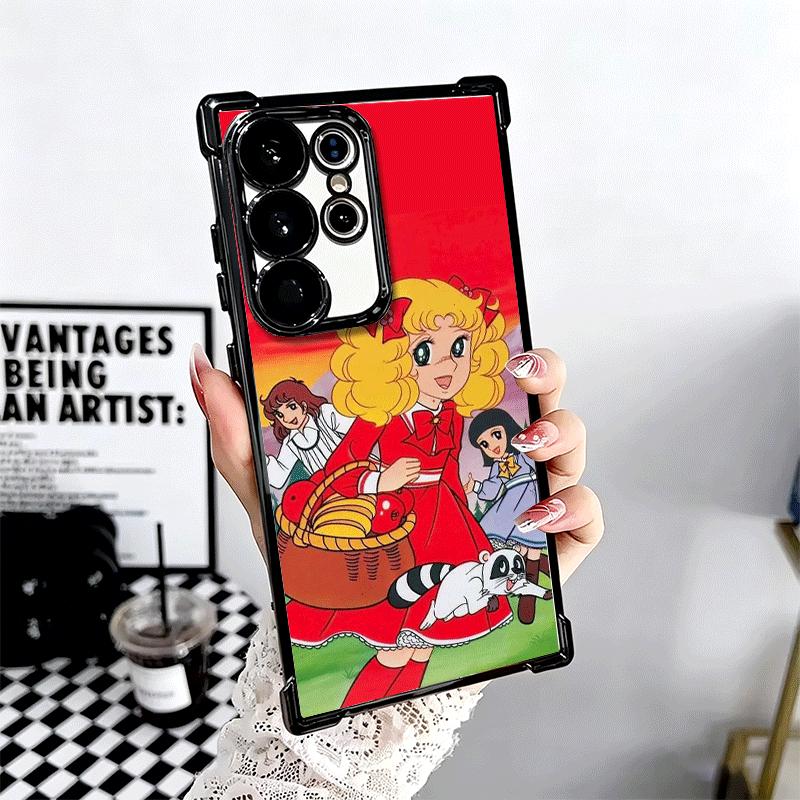 Süßes 90er Jahre Cartoon Beschichtetes Handyhülle Für Samsung Galaxy S24 S25 FE S26 Edge S23 Ultra S22 S21 Plus S20 Anti-Fall Airbag Abdeckung