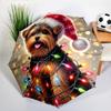 Cute Cartoon Yorkie Umbrella Automatic Open/close, Sturdy Iron Frame & 8-Rib Struct, Umbrella for Women & Men, Christmas Gifts
