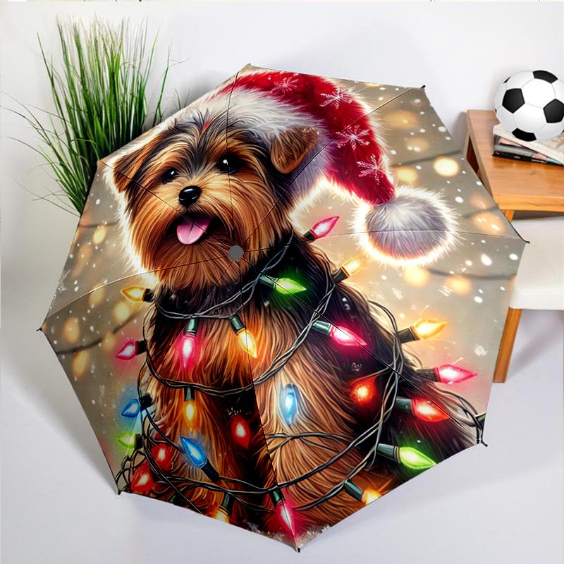 

Cute Cartoon Yorkie Umbrella Automatic Open/close, Sturdy Iron Frame & 8-Rib Struct, Umbrella for Women & Men, Christmas Gifts