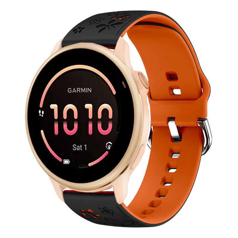 20mm Laser graviertes Silikonarmband Bequem für Garmin Vivoactive 6 Ersatzarmband für Forerunner 570 42MM