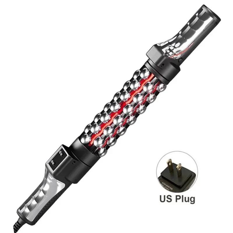 Relaxed Red Light Heated Massage Device 360 Rotating Inner Ball Muscle Relaxation Massage Roller For Whole Body Anti Cellulite
