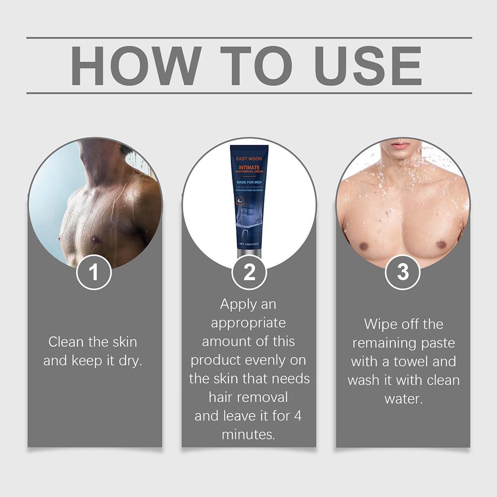 Men's Hair Removal Cream Nourishing Painless Non Irritating Growth Inhibitor Smooth Portable Body Hair Removal Lotion Skin Care