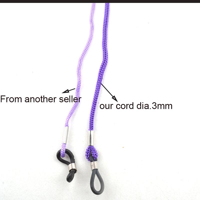 12pcs-1set Glasses Lanyard Fashion Colored Nylon Glasses Rope Sunglasses Reading Glasses Anti-slip Chain Sunglasses Chain