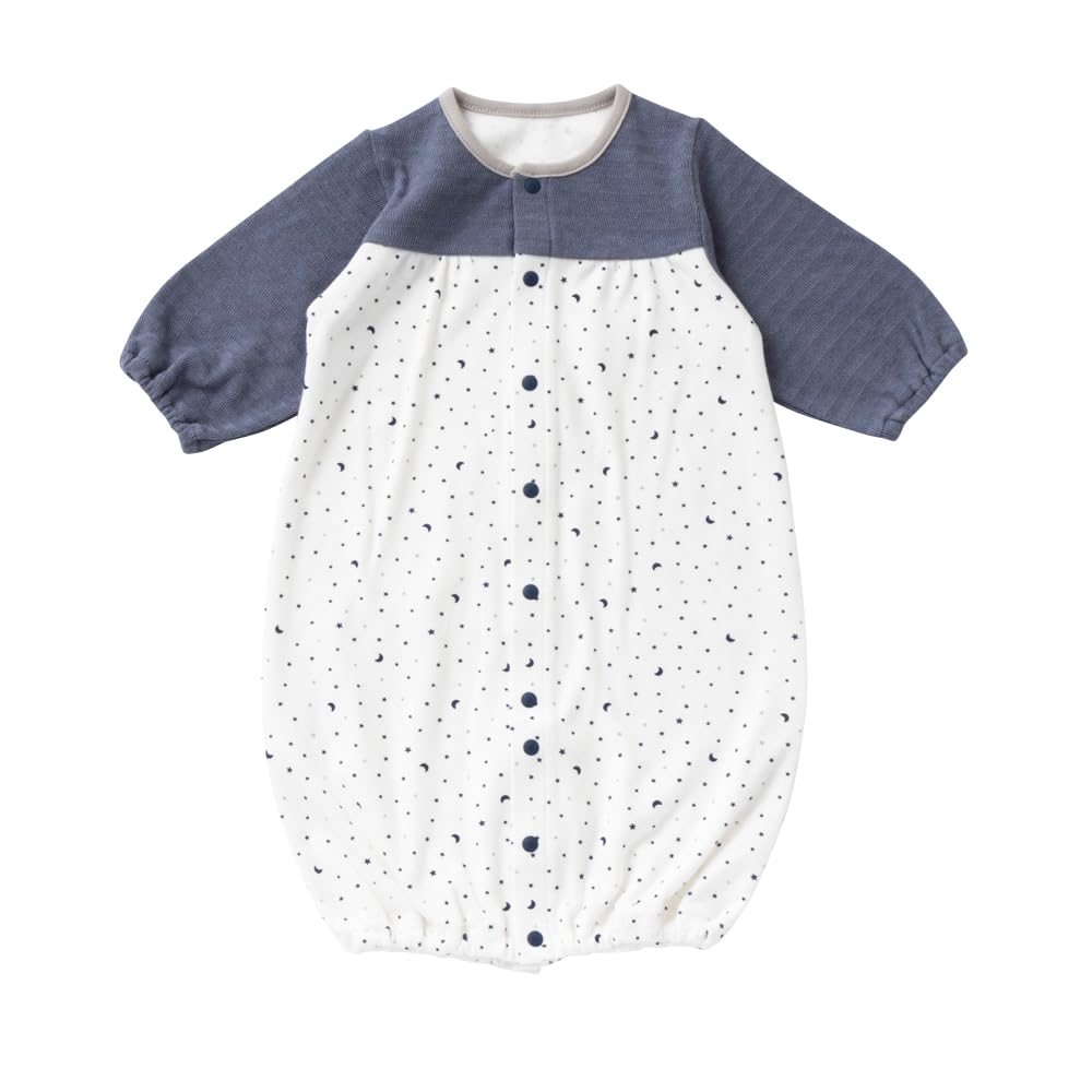de Smooth Star Pattern Half Bonded All Snap Newborn Baby Cotton Made in Japan Winter [Cream Coco] Two-Way [Crotch Replacement/2way] 100% [Spring,