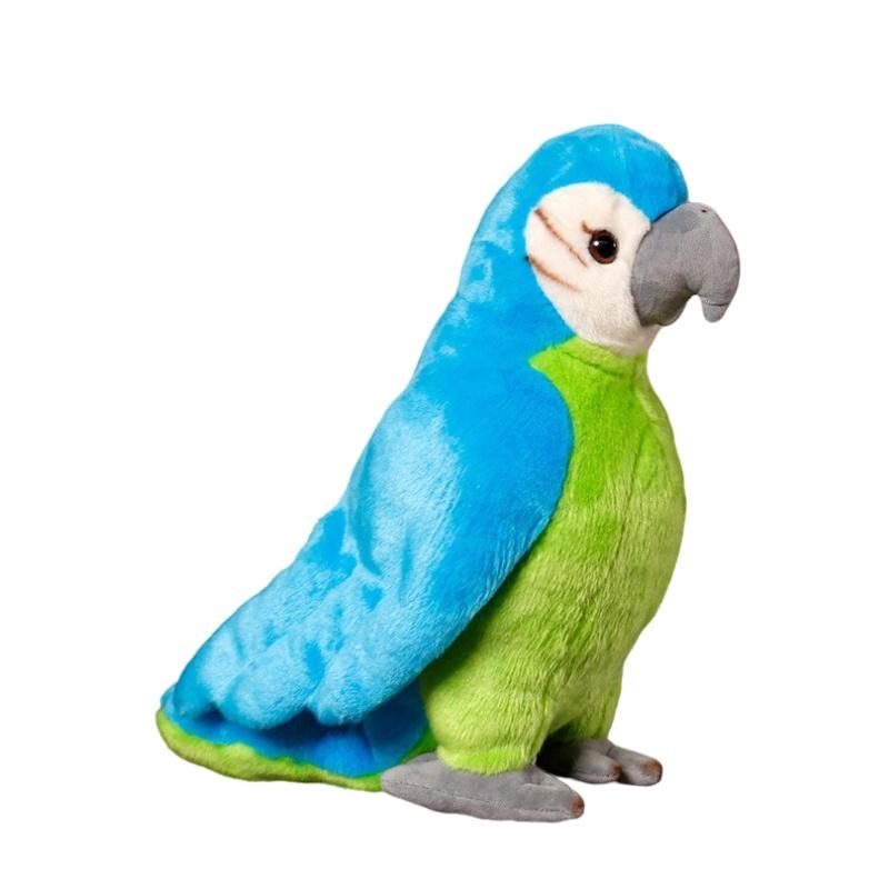 Colorful Parrot Plush Toy Pillow Wholesale Gift With Logo Cartoon Animal Decorative Ornament 25cm 0.2kg