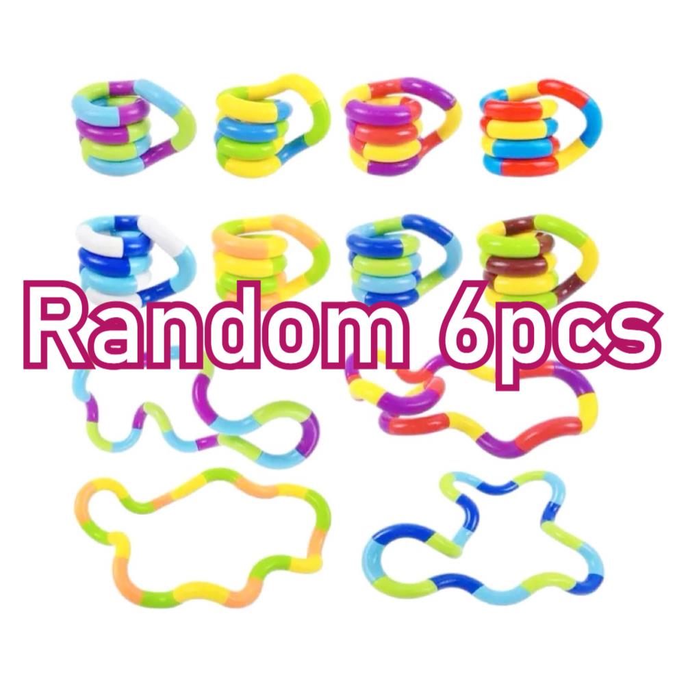 24 Pezzi Corda Arcobaleno Circolare Intrecciata Giocattolo Fidget - Terapia Sensoriale per Autismo Giocattolo Fidget Antistress Bambini