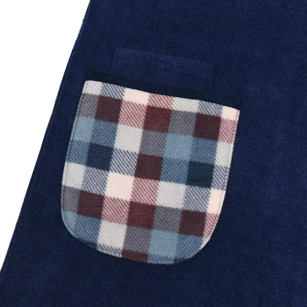 Apron Patchwork Apron 236654 Blue [Kusuguru Japan] M-L