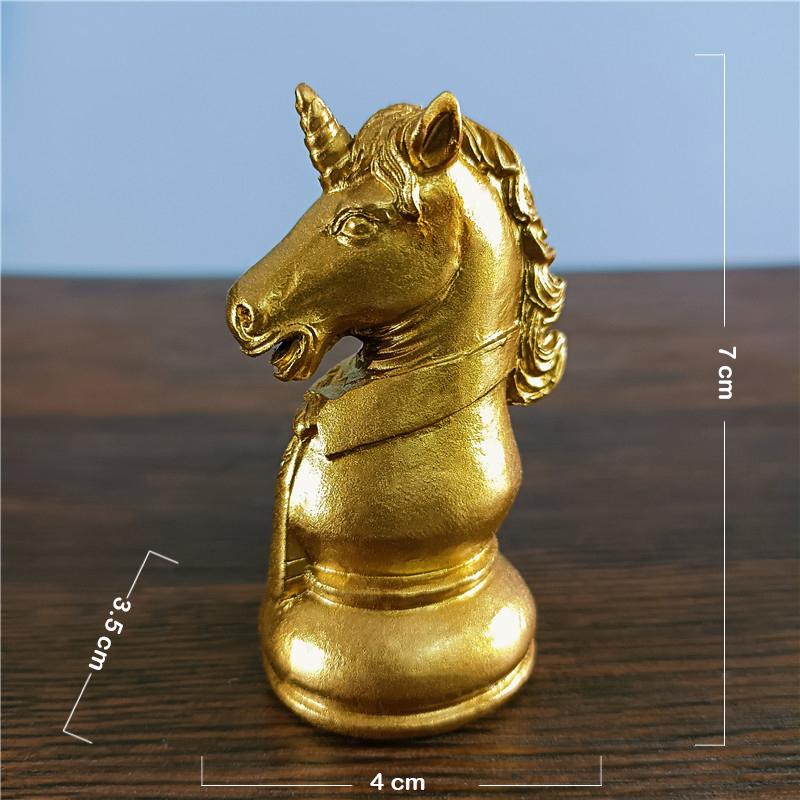 Black & White International Chess Figurines Statue Chess Pieces Board Games Accessories Home Decor Chessmen Ornaments