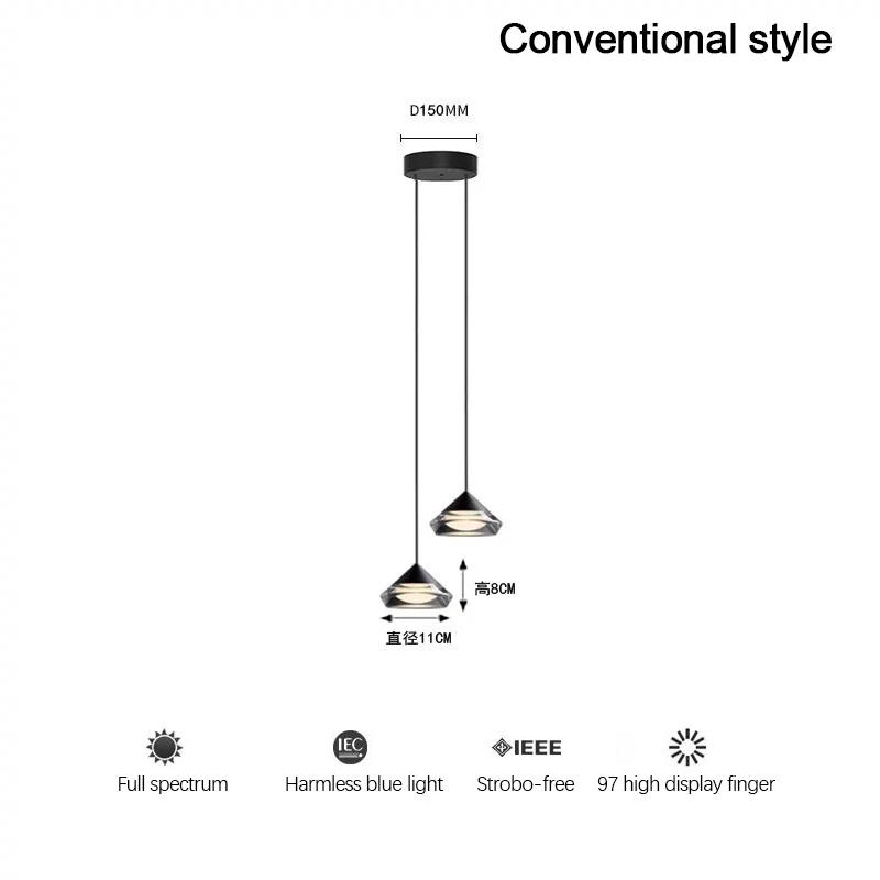 Minimalist Modern LED Pendant Lamp Liftable For Indoor Home Bedroom Bedsides Living Room Restaurant Bar Acrylic Pendant Lamp
