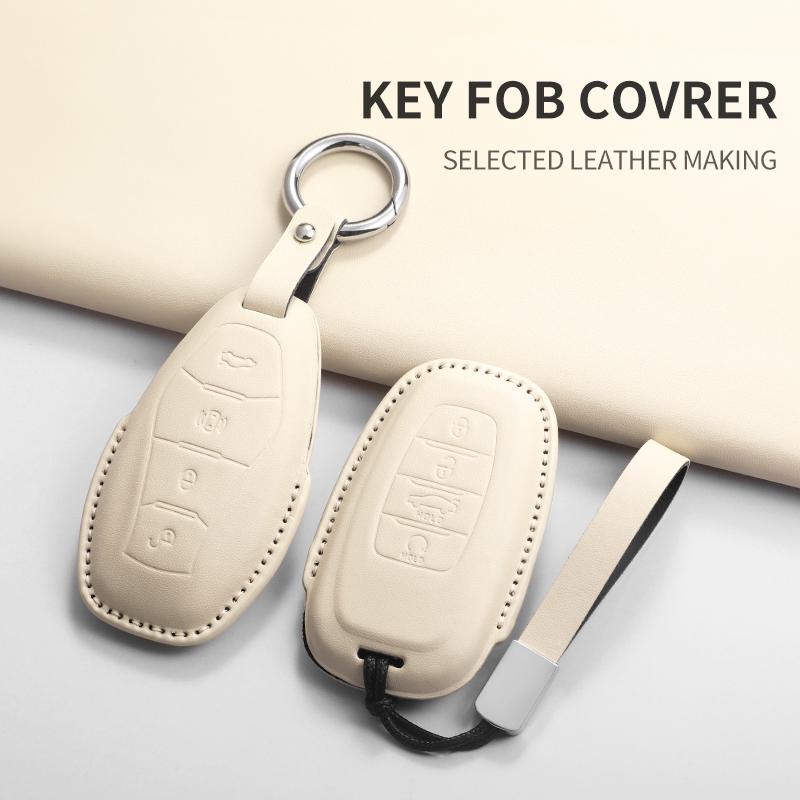 Fashion For Car Key Case Cover FAW Hongqi E-HS9 High-end H5 H9 Hs5 Eqm5 Hs7 Hs5 Hq9 Car Keyring Luxury Leather Auto Accessories