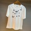 2026 Koreanisches Lässiges Luxus-T-Shirt mit Stickerei, kurzärmelig