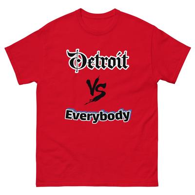 Detroit vs Tutti | lo Spirito della D in una T-shirt Unisex per Detroiters Orgogliosi